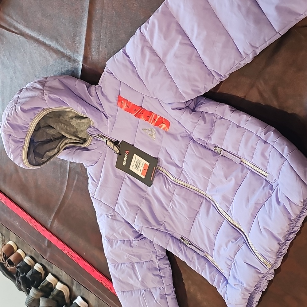 Gerry Kids' Jersey Lined Jacket Purple with Zipper Pockets sz 6 - Picture 2 of 10